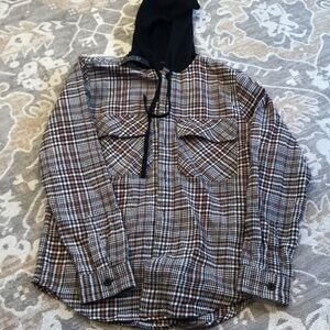 Original use plaid hoodie nwt